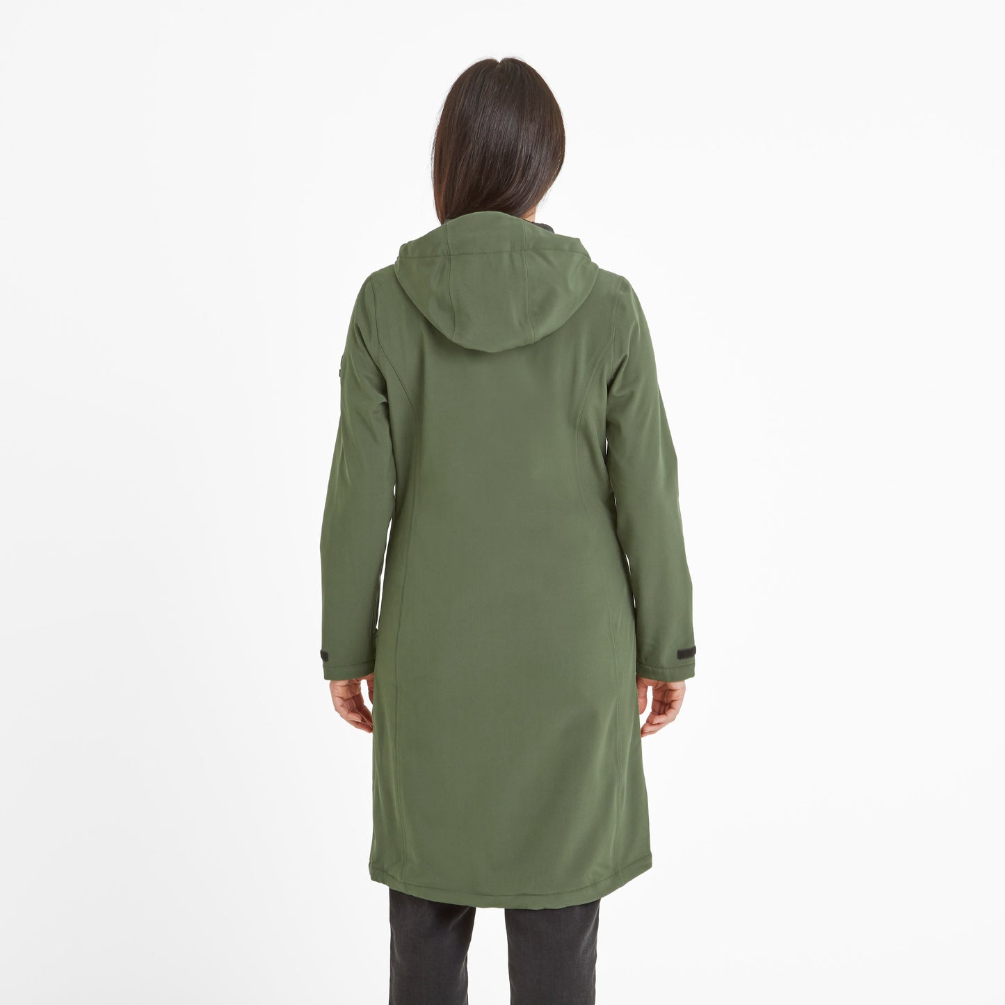Enya Womens Longline Shower Resistant Softshell Jacket - Dark Green