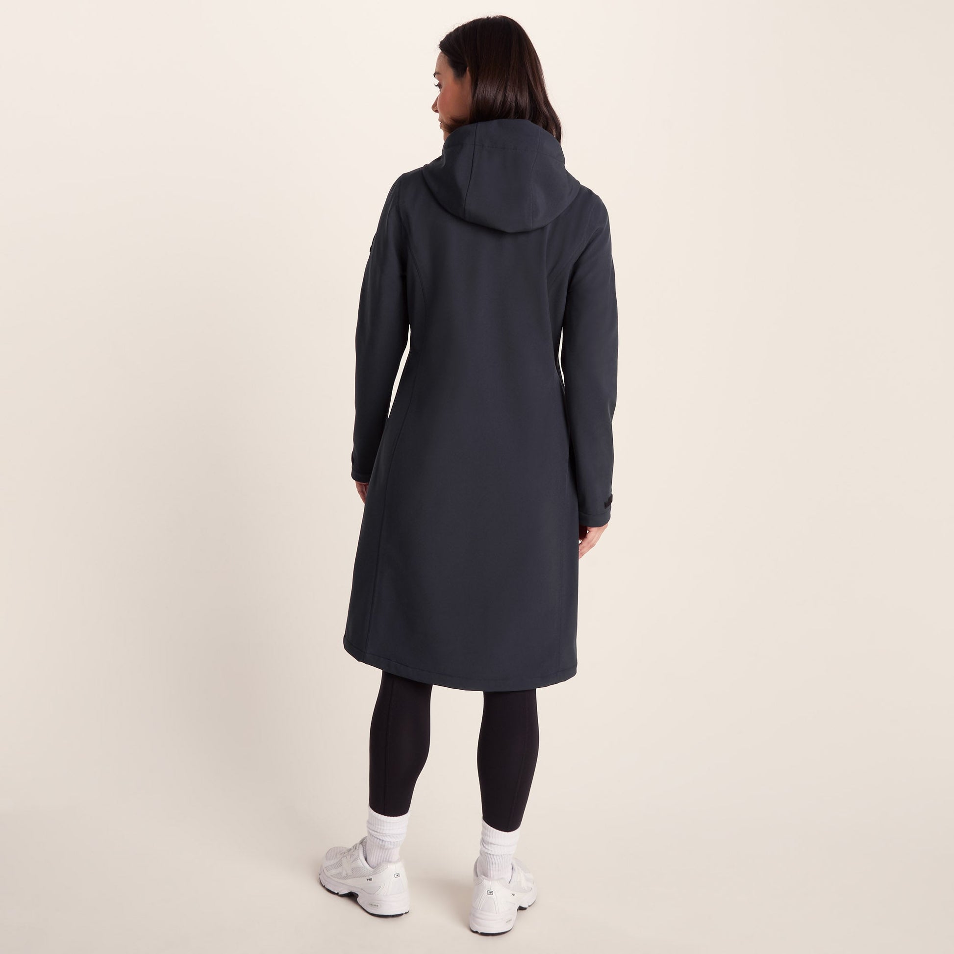 Enya Womens Longline Shower Resistant Softshell Jacket - Dark Indigo