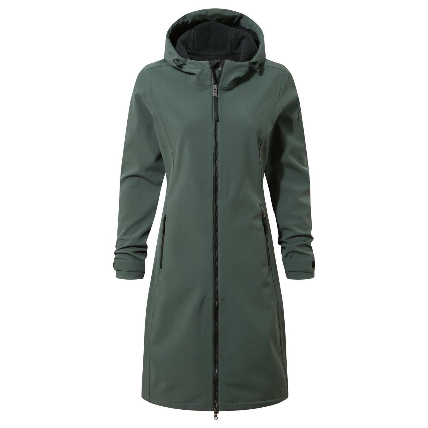 Enya Womens Longline Shower Resistant Softshell Jacket - Racing Green