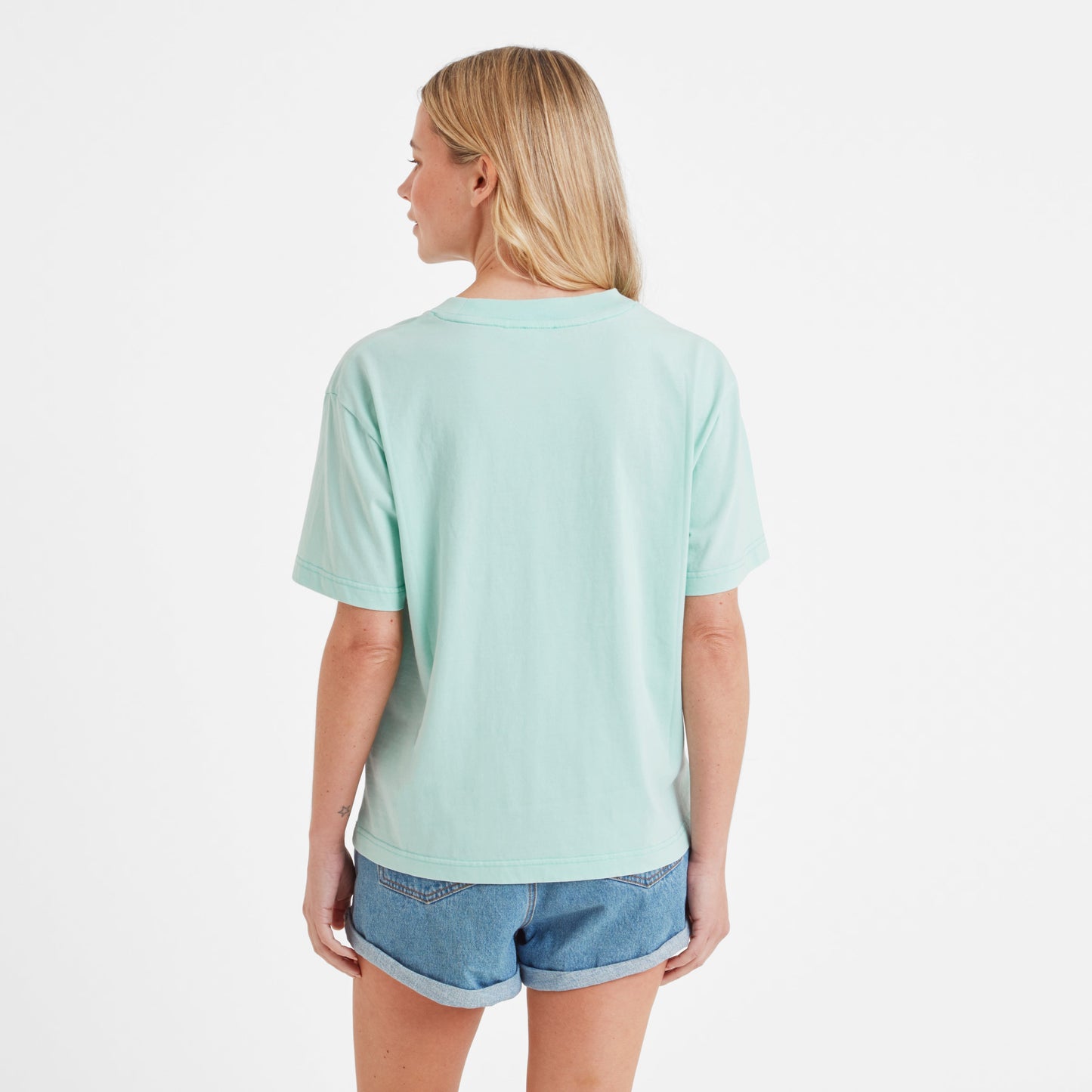Erica Womens 100% Cotton Supersoft T-Shirt - Aqua Mist