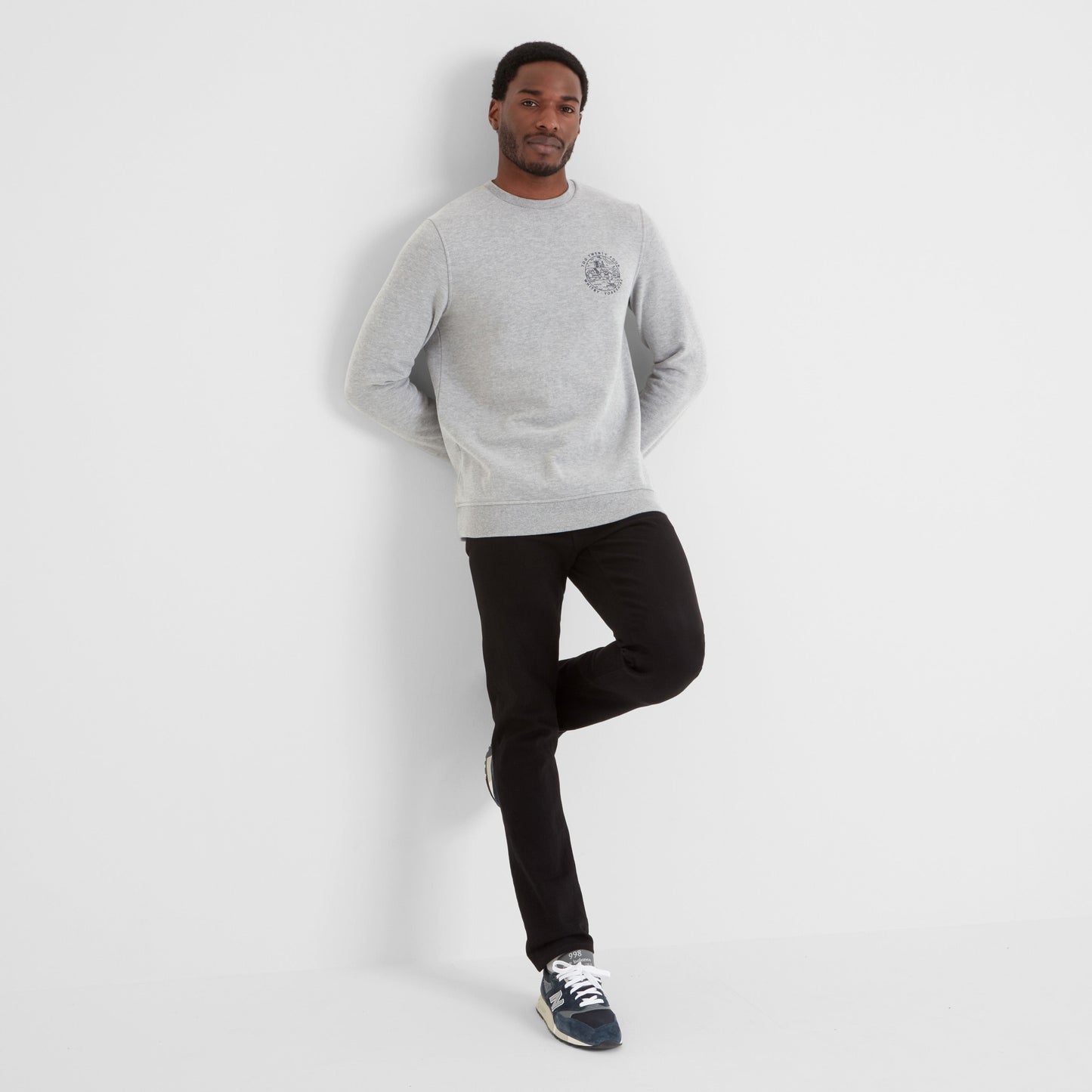 Esk Mens Supersoft Sweatshirt - Mid Grey Marl