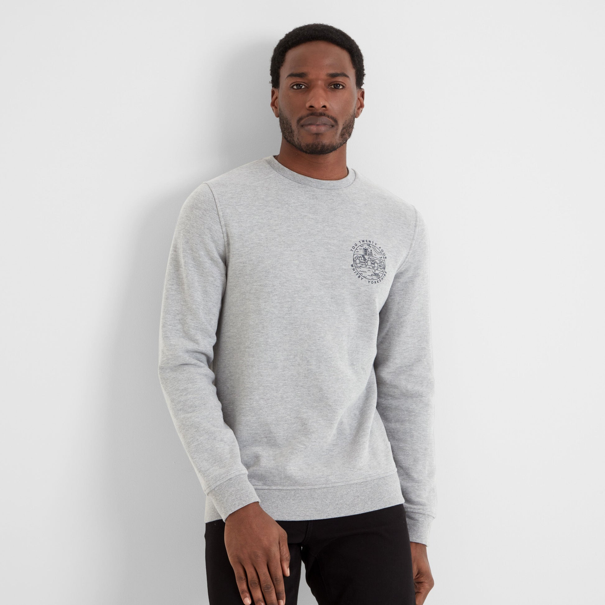 Esk Mens Supersoft Sweatshirt - Mid Grey Marl