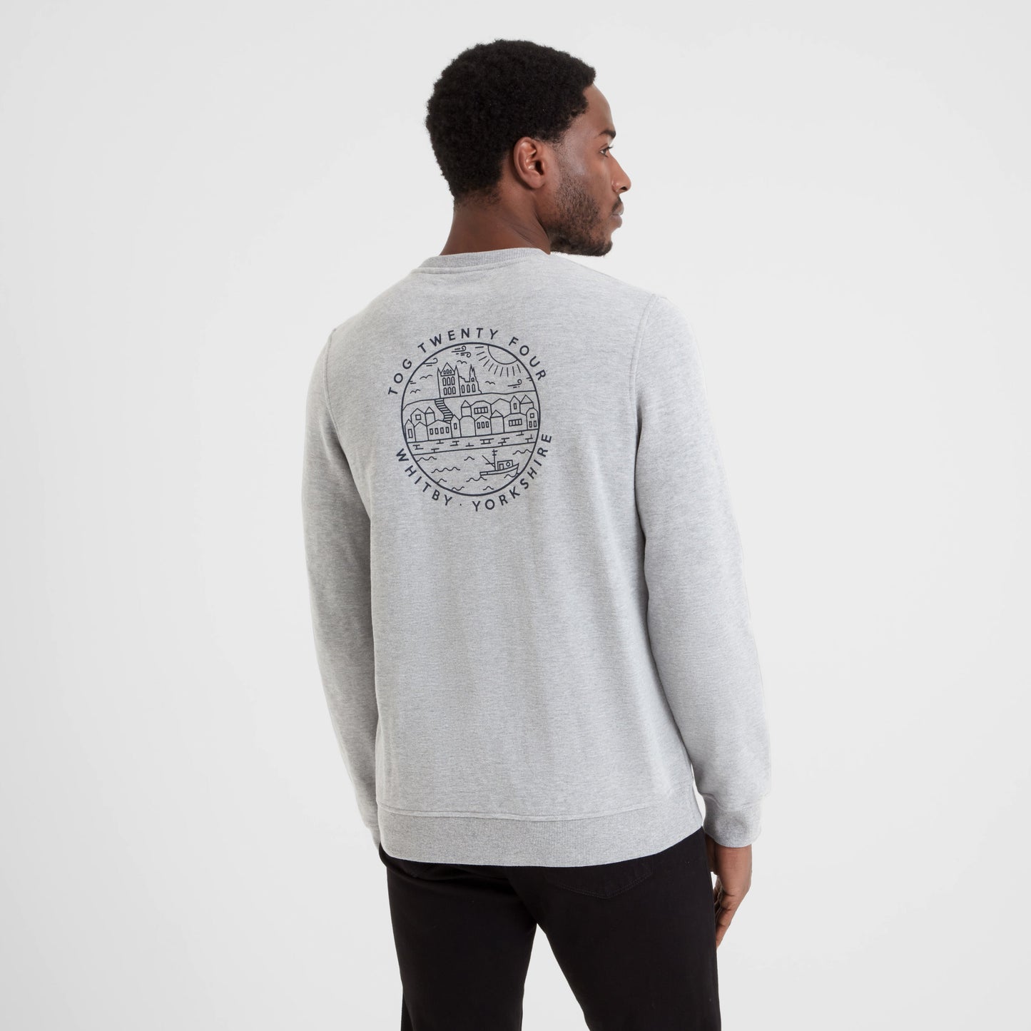 Esk Mens Supersoft Sweatshirt - Mid Grey Marl