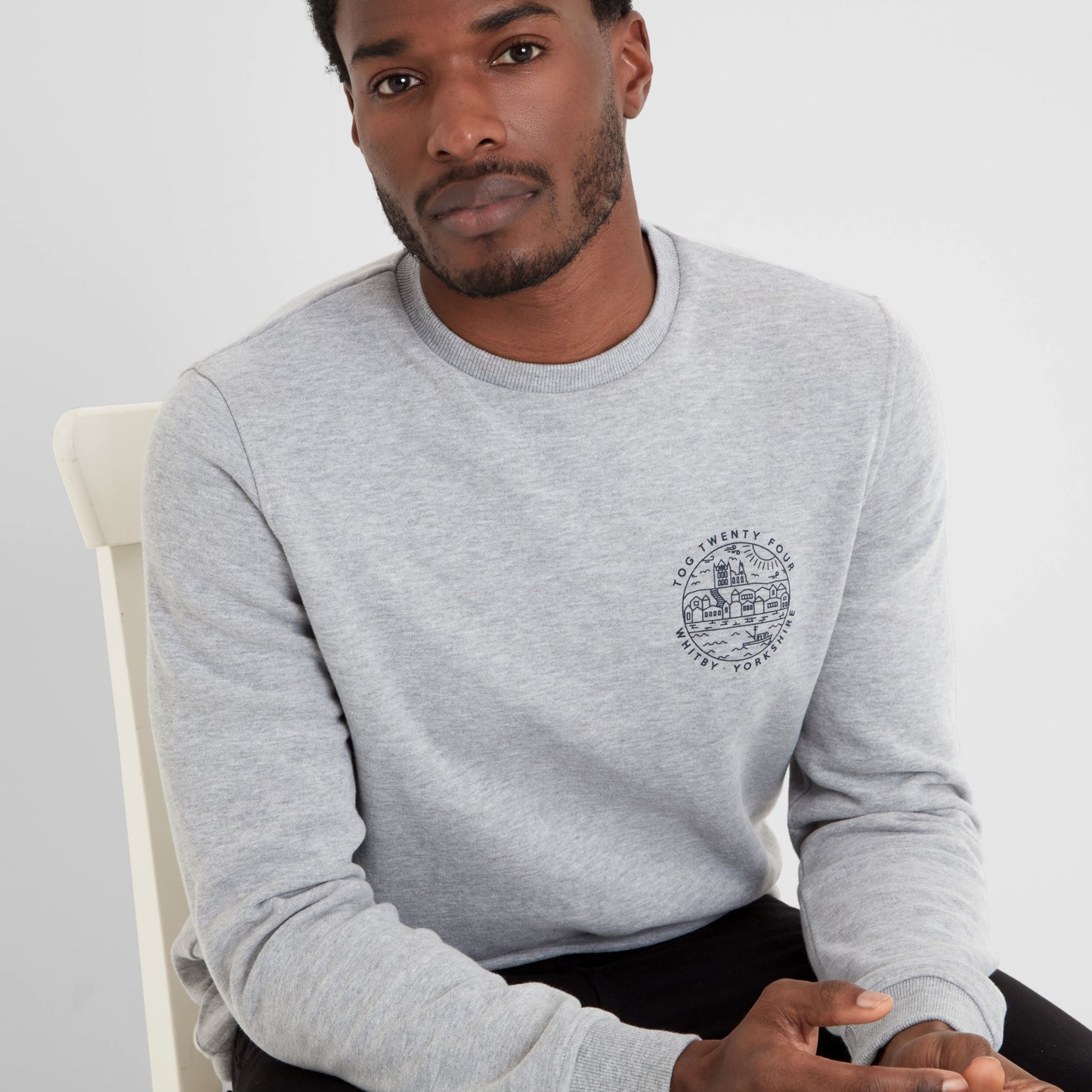 Esk Mens Supersoft Sweatshirt - Mid Grey Marl