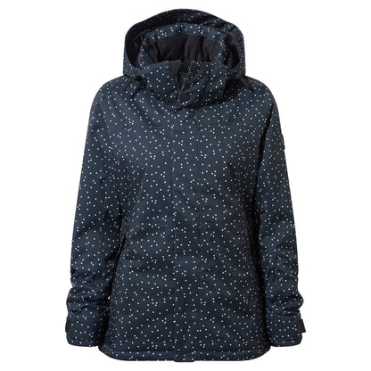 Eva Womens Ski Jacket - Dark Indigo Confetti Print