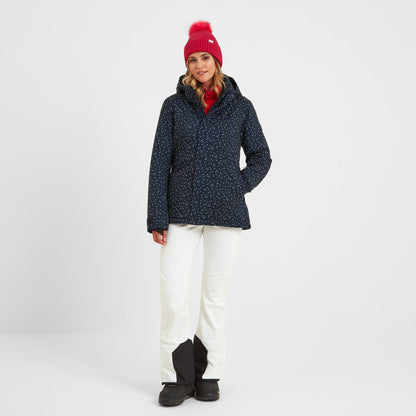 Eva Womens Ski Jacket - Dark Indigo Confetti Print