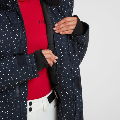 Eva Womens Ski Jacket - Dark Indigo Confetti Print