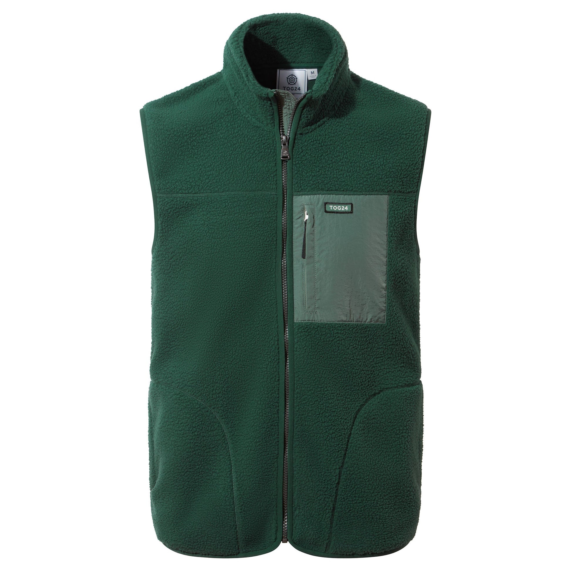 Evan Mens Sherpa Gilet - Racing Green