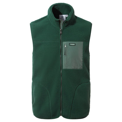 Evan Mens Sherpa Gilet - Racing Green