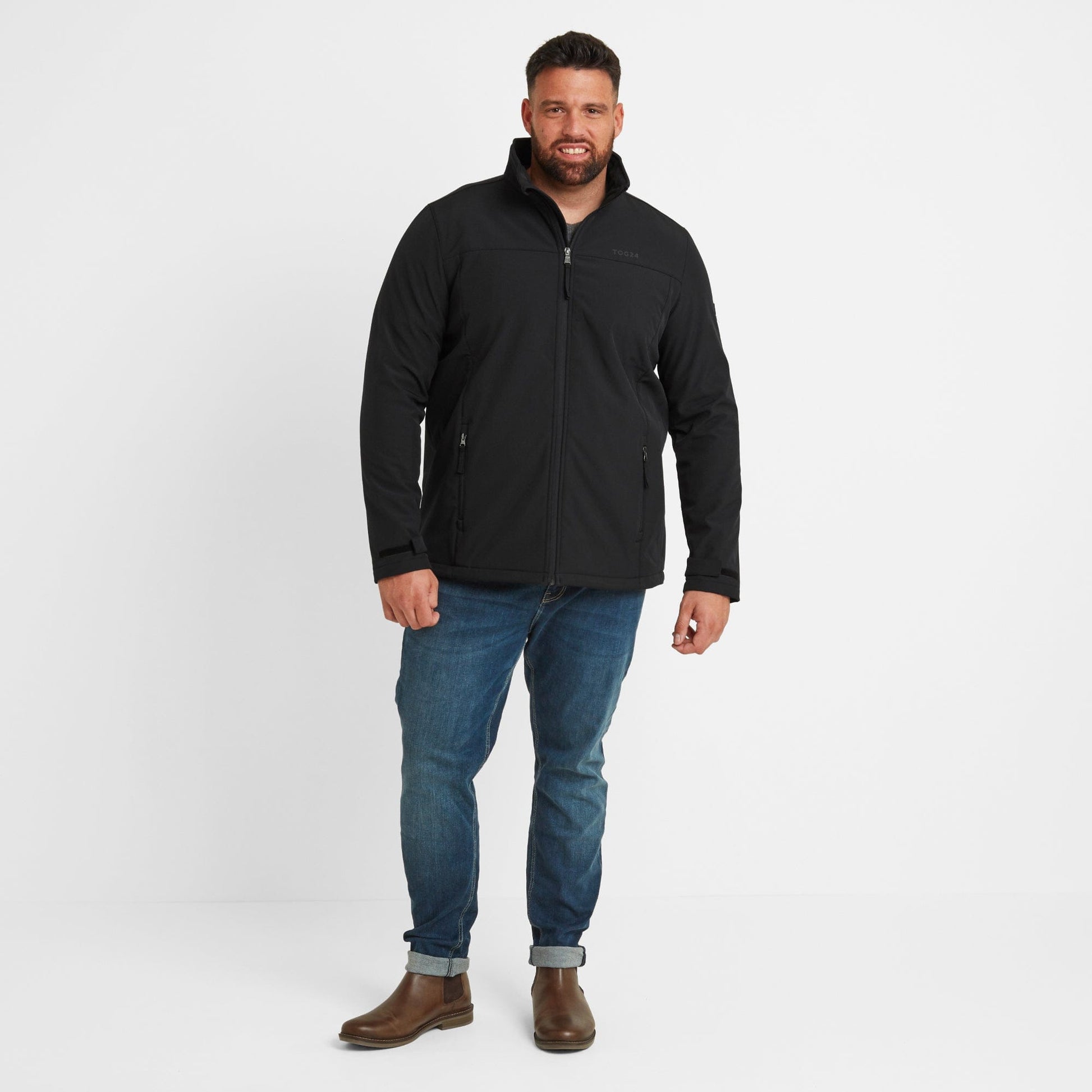 Feizor Mens Shower Resistant Softshell Jacket - Black