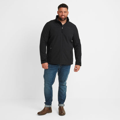 Feizor Mens Shower Resistant Softshell Jacket - Black