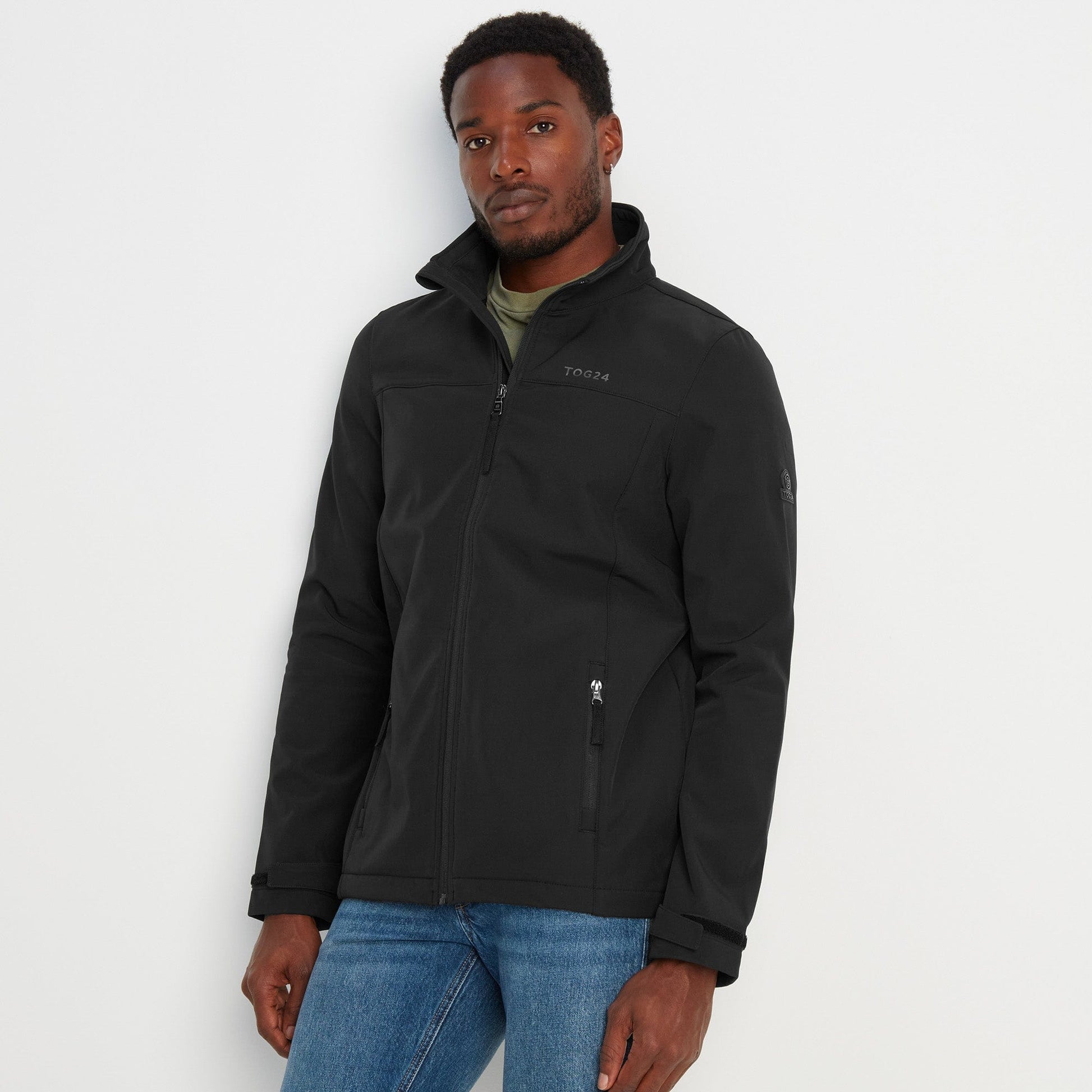 Feizor Mens Shower Resistant Softshell Jacket - Black