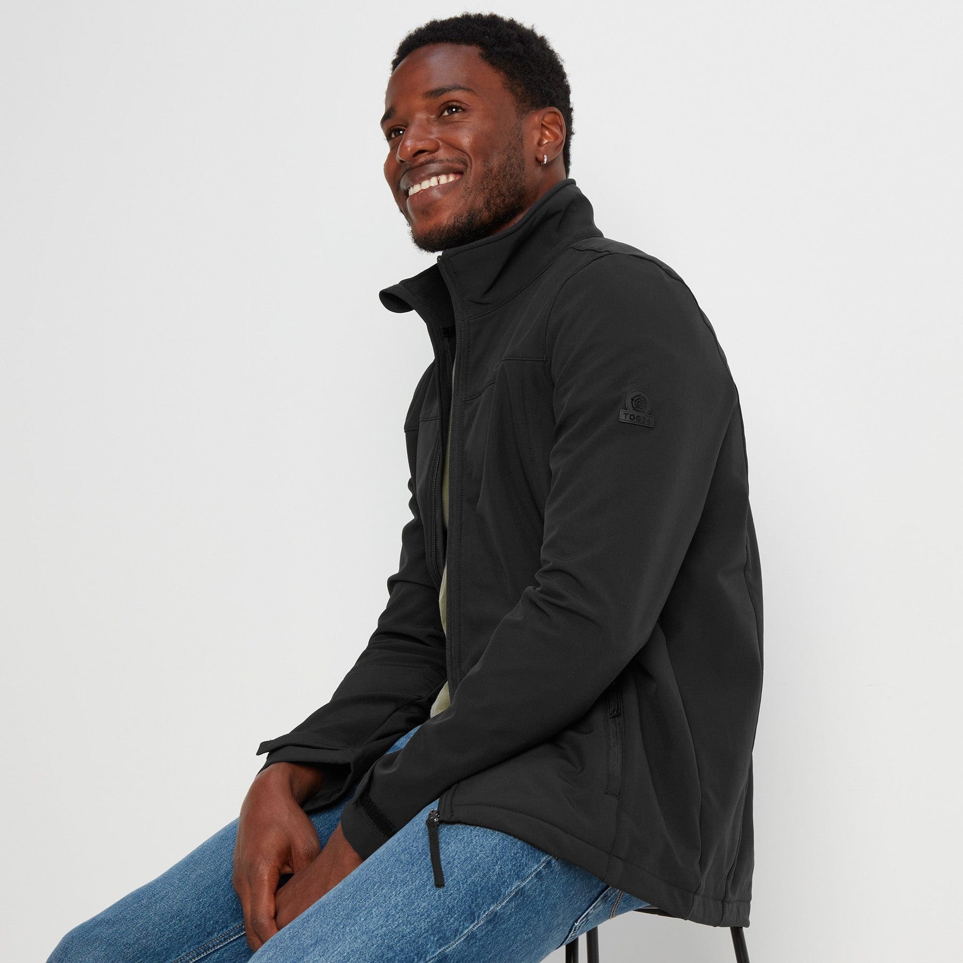 Feizor Mens Shower Resistant Softshell Jacket - Black