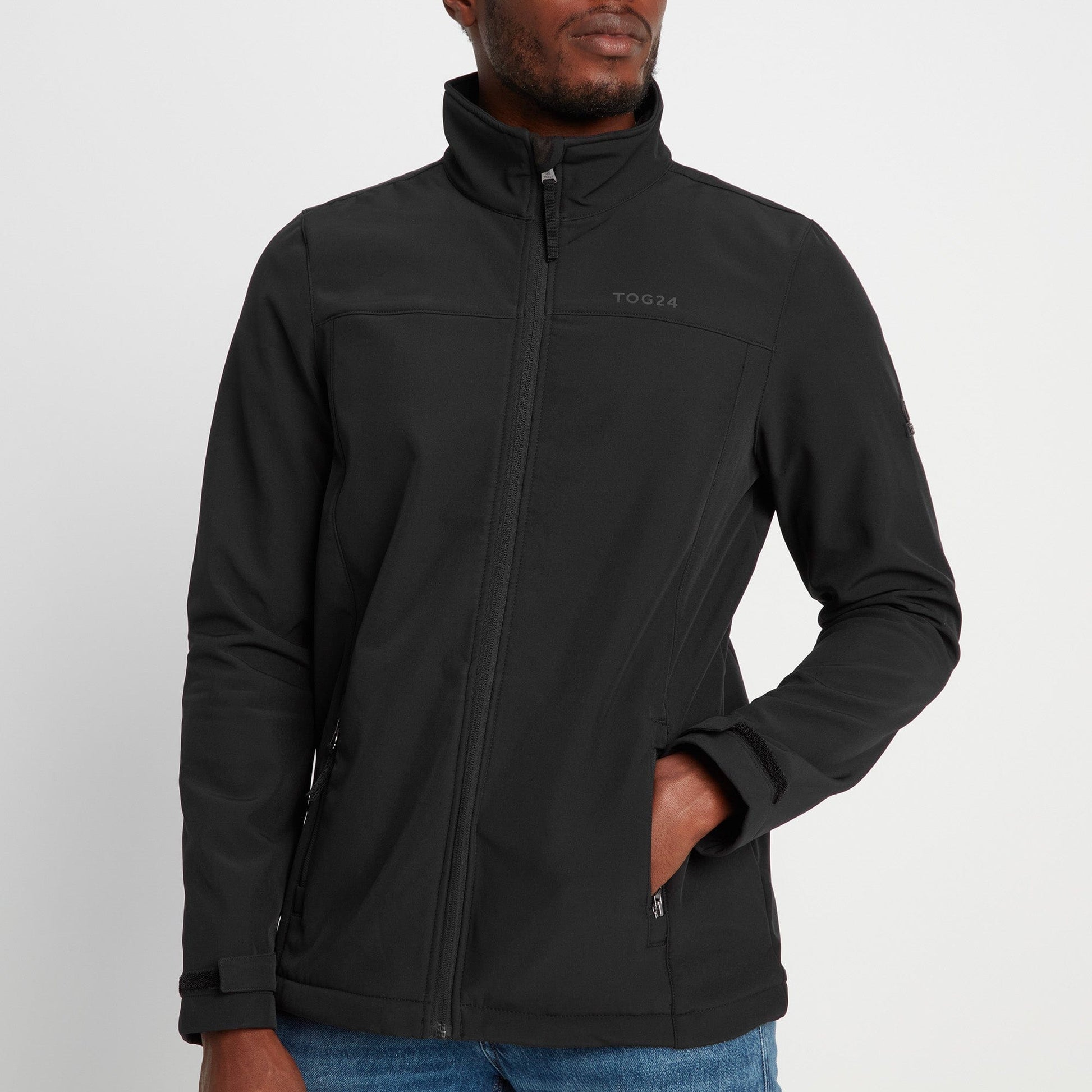 Feizor Mens Shower Resistant Softshell Jacket - Black