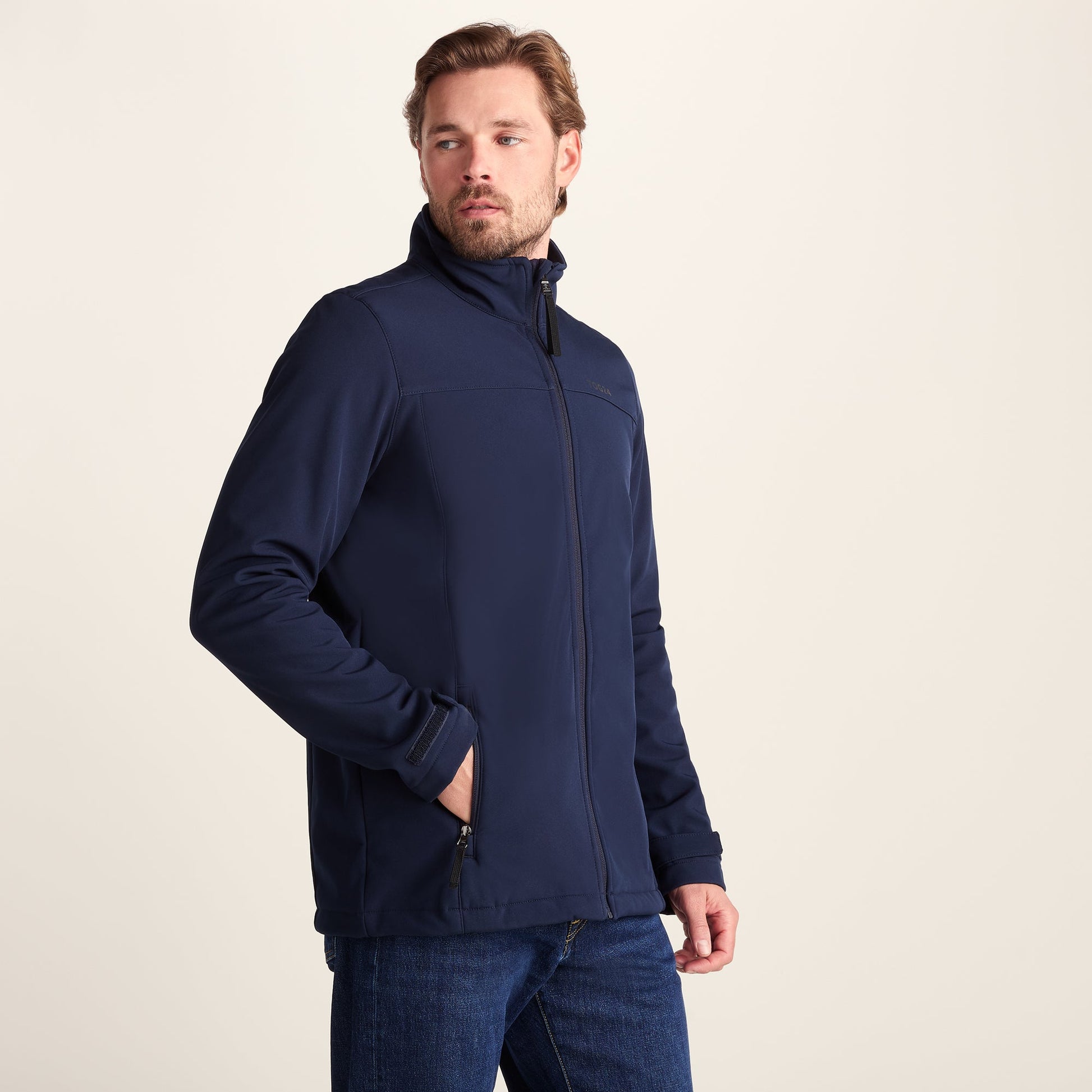 Feizor Mens Shower Resistant Softshell Jacket - Navy