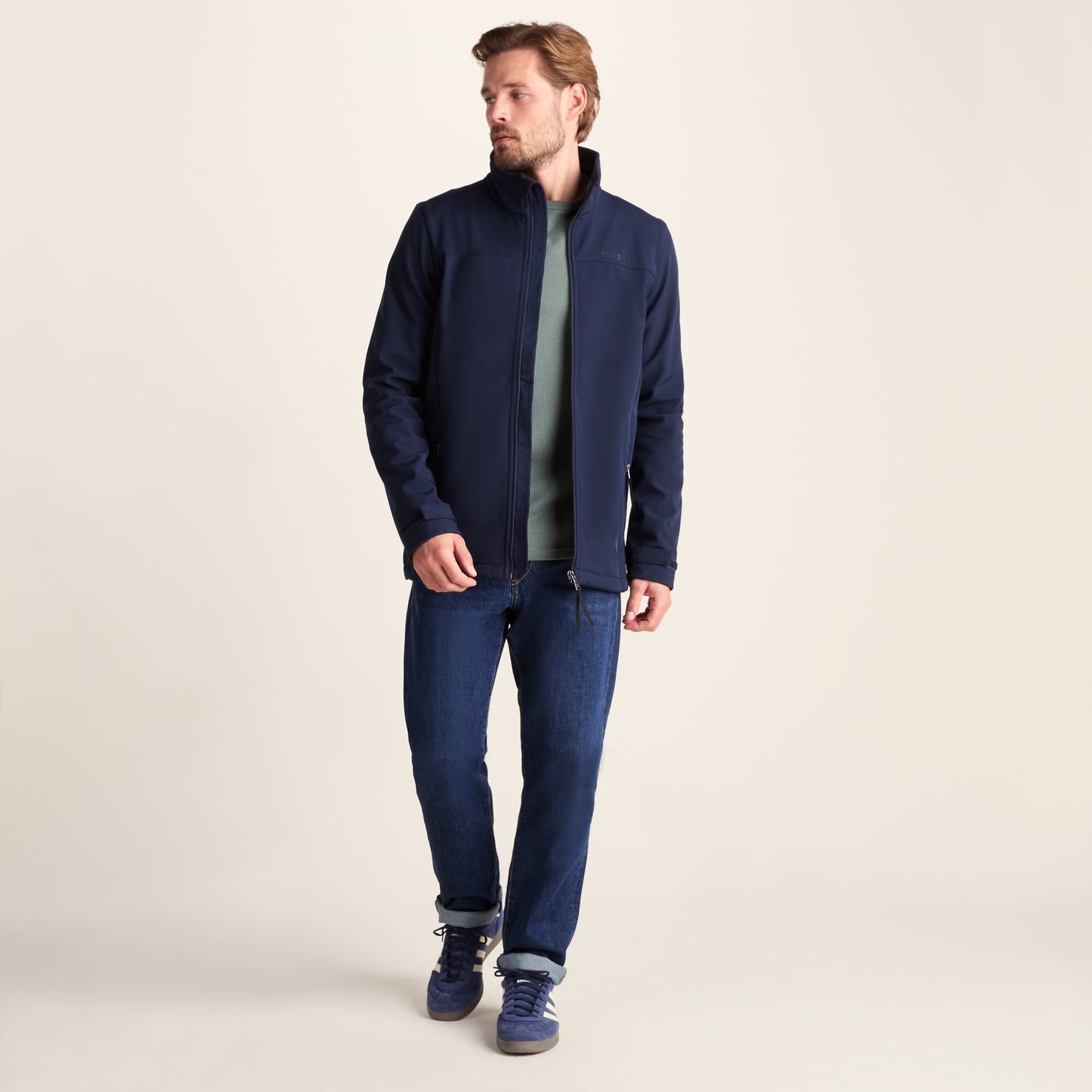Feizor Mens Shower Resistant Softshell Jacket - Navy