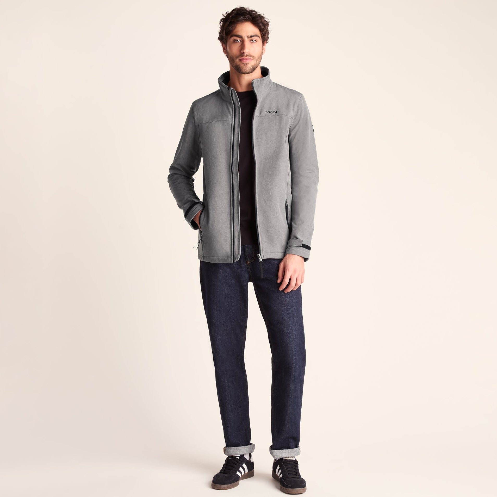 Feizor Mens Shower Resistant Softshell Jacket - Dark Grey Marl
