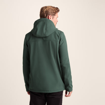 Feizor Mens Shower Resistant Softshell Hooded Jacket - Racing Green