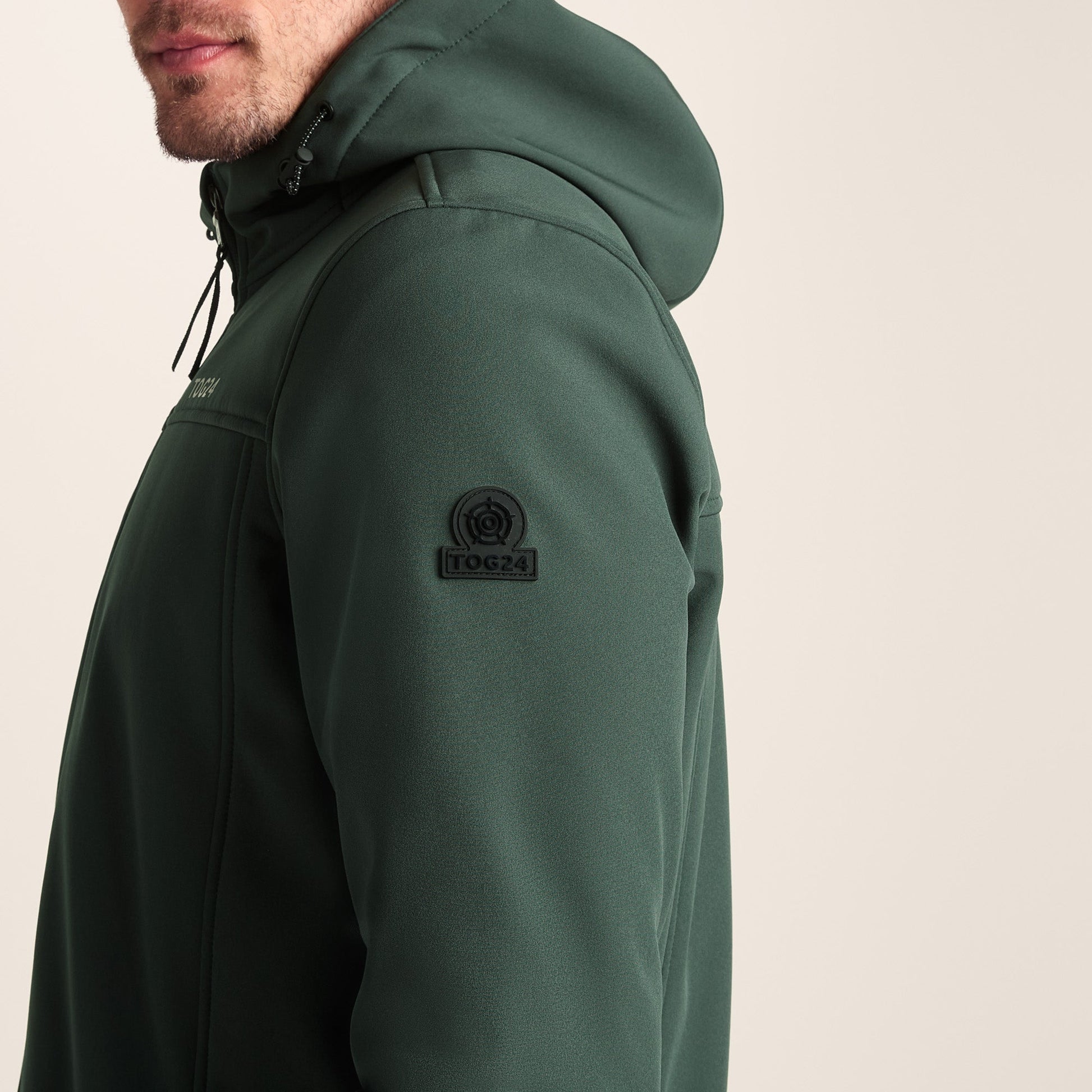 Feizor Mens Shower Resistant Softshell Hooded Jacket - Racing Green