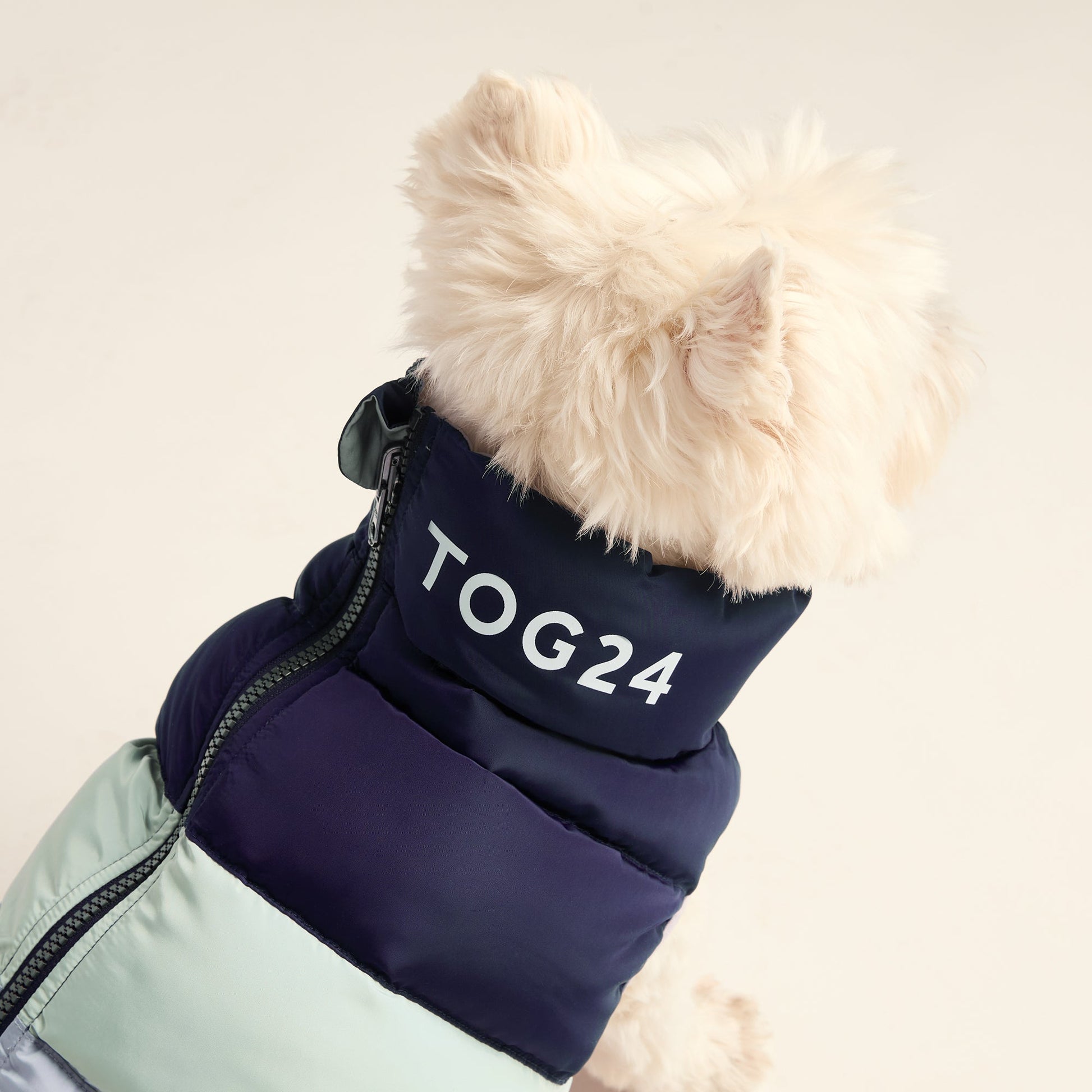 Fetch Padded Dog Coat S - Oxford Blue/Light Mist/Lavender Grey
