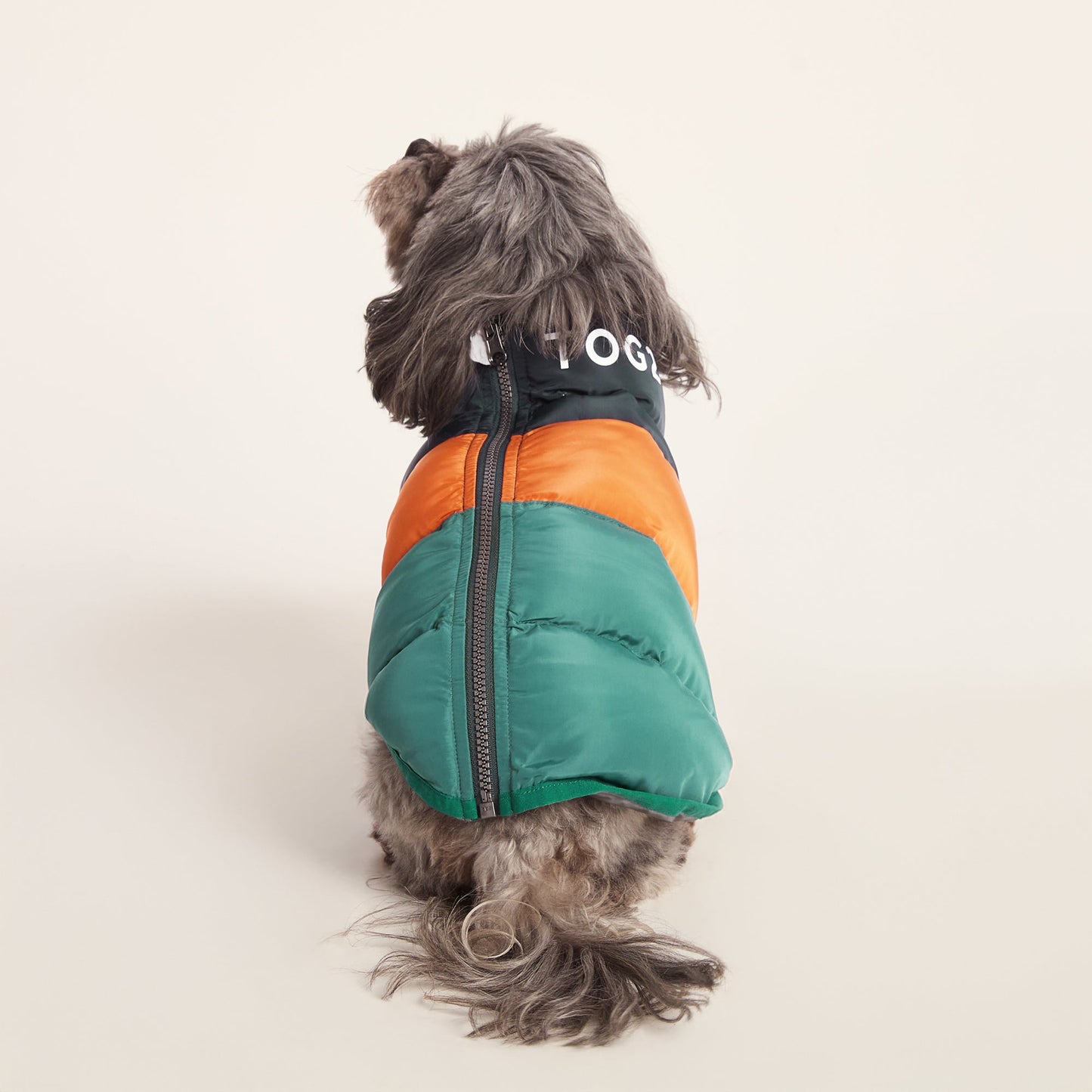 Fetch Padded Dog Coat XS - Dark Indigo/Mahogany Orange/Dark Turquoise