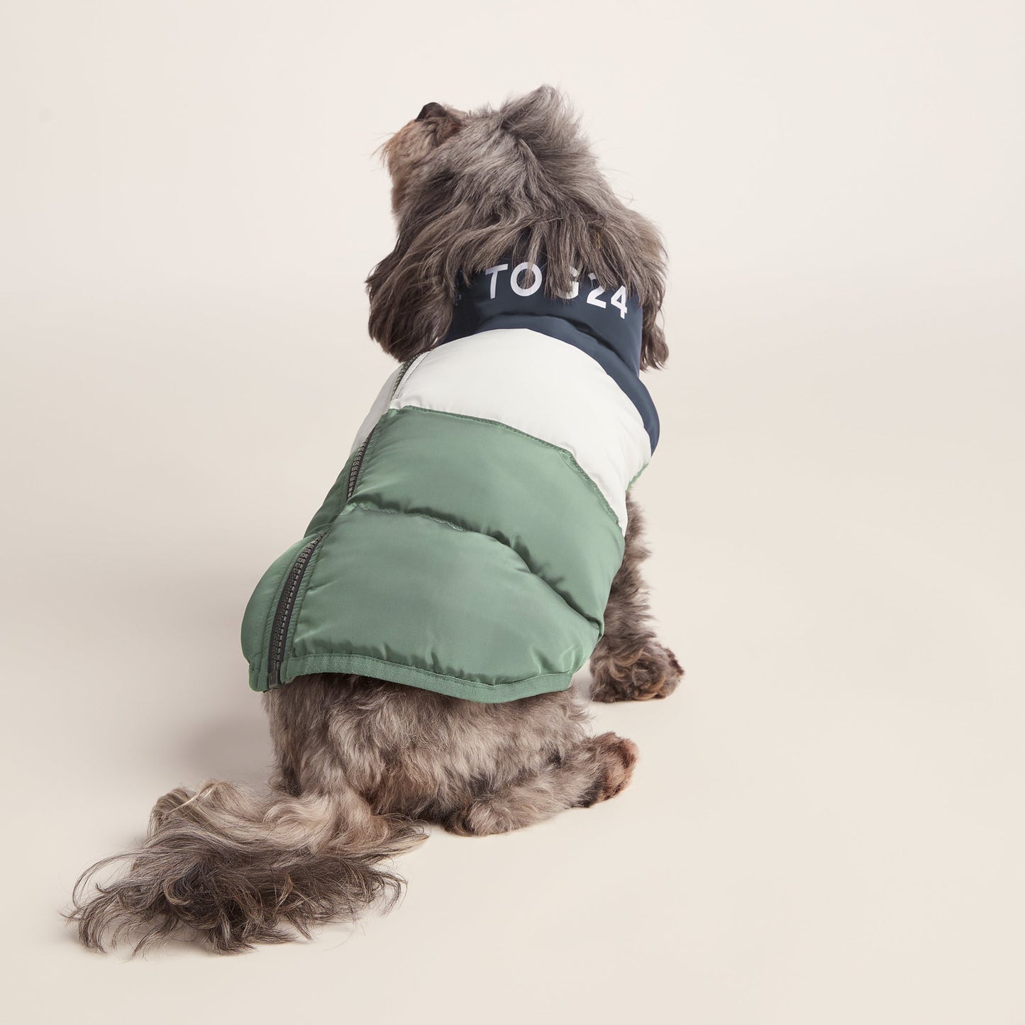 Fetch Padded Dog Coat XS - Dark Indigo/Vanilla/Light Forest