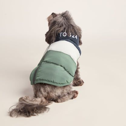 Fetch Padded Dog Coat XS - Dark Indigo/Vanilla/Light Forest