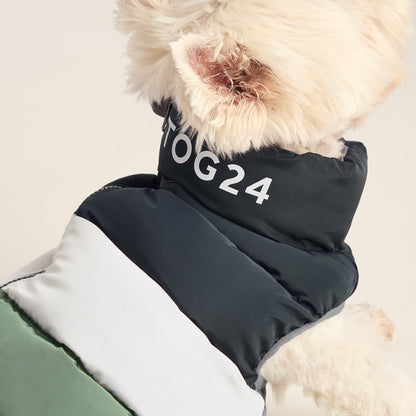 Fetch Padded Dog Coat S - Dark Indigo/Vanilla/Light Forest