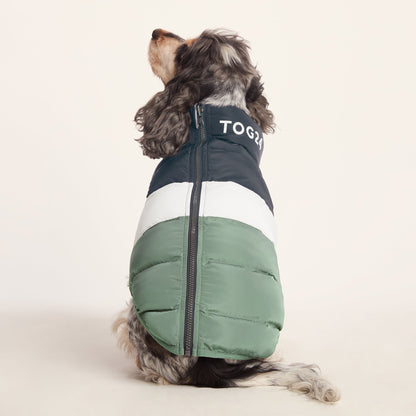 Fetch Padded Dog Coat M - Dark Indigo/Vanilla/Light Forest