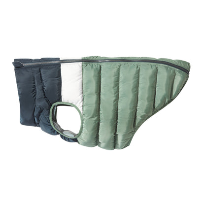 Fetch Padded Dog Coat L - Dark Indigo/Vanilla/Light Forest