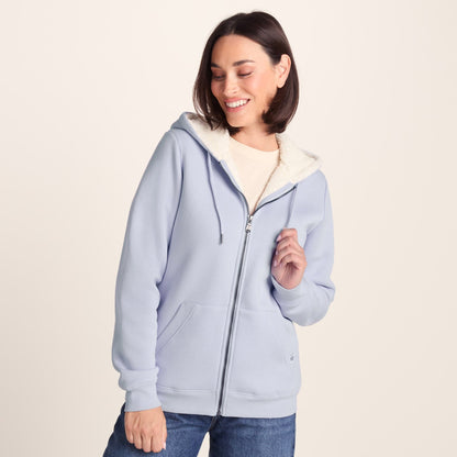 Finch Womens Supersoft Sherpa Fleece Lined Hoody - Pale Lilac