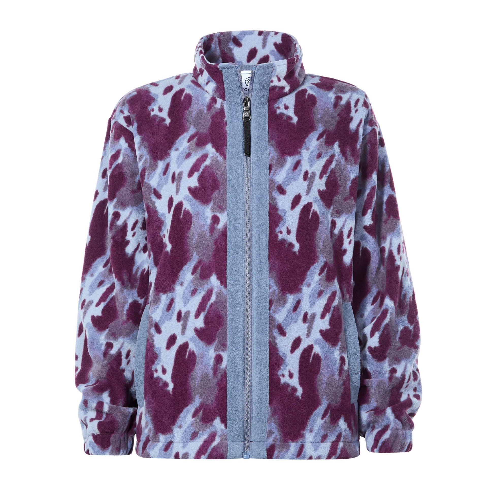 Firan Womens Relaxed Fit Microfleece Jacket - Smokey Blue Print