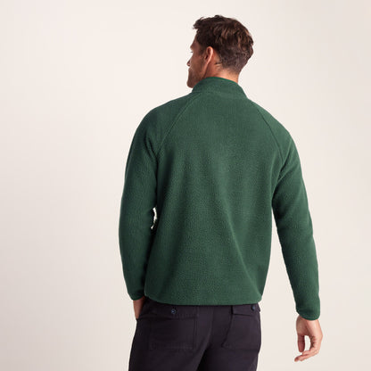 Flaxley Mens Sherpa Fleece - Racing Green Landscape Print