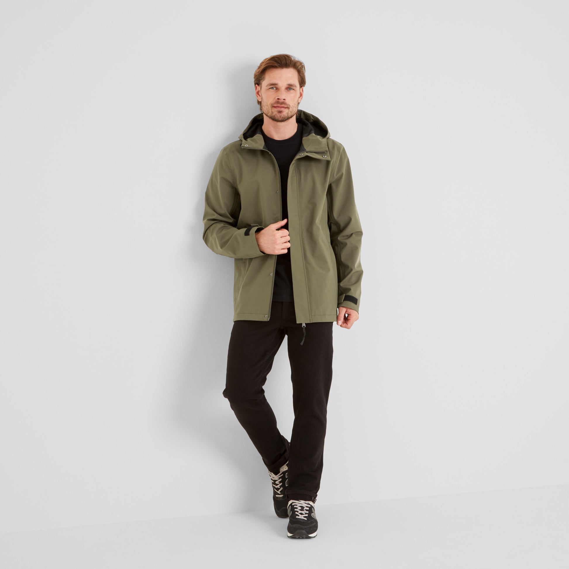 Flynn Mens Waterproof Jacket - Moss Green