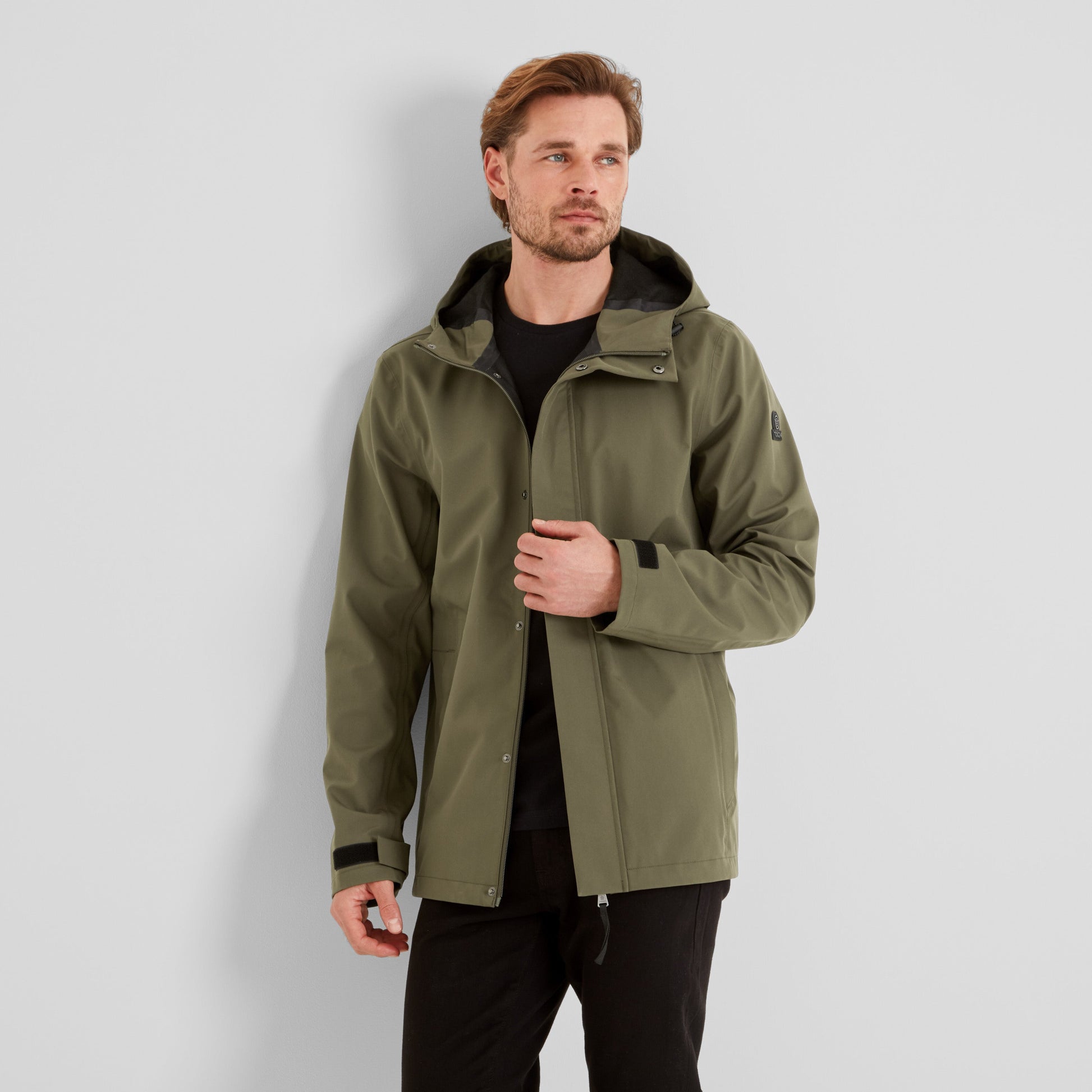 Flynn Mens Waterproof Jacket - Moss Green