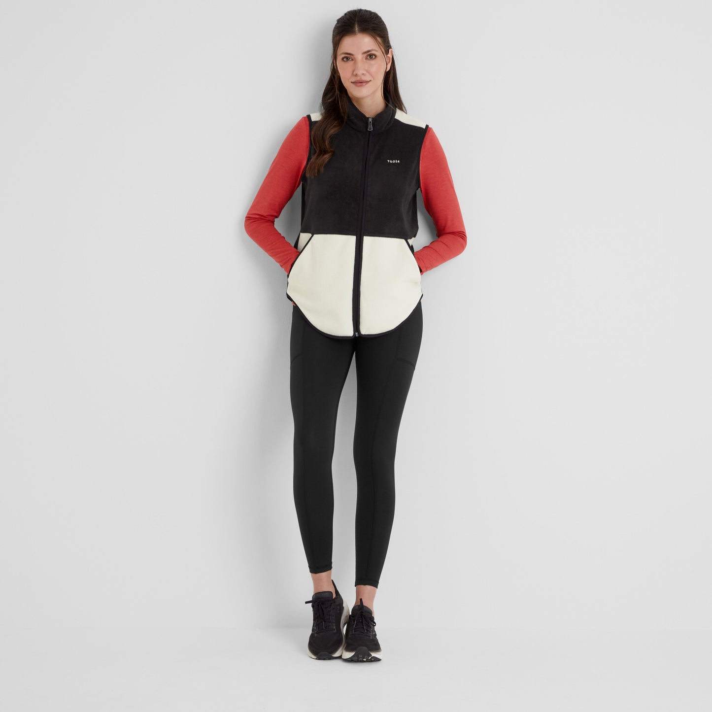 Fordley Womens Microfleece Gilet - Black/Vanilla