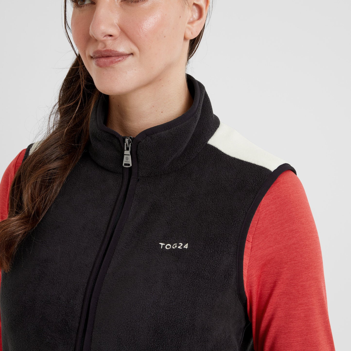 Fordley Womens Microfleece Gilet - Black/Vanilla