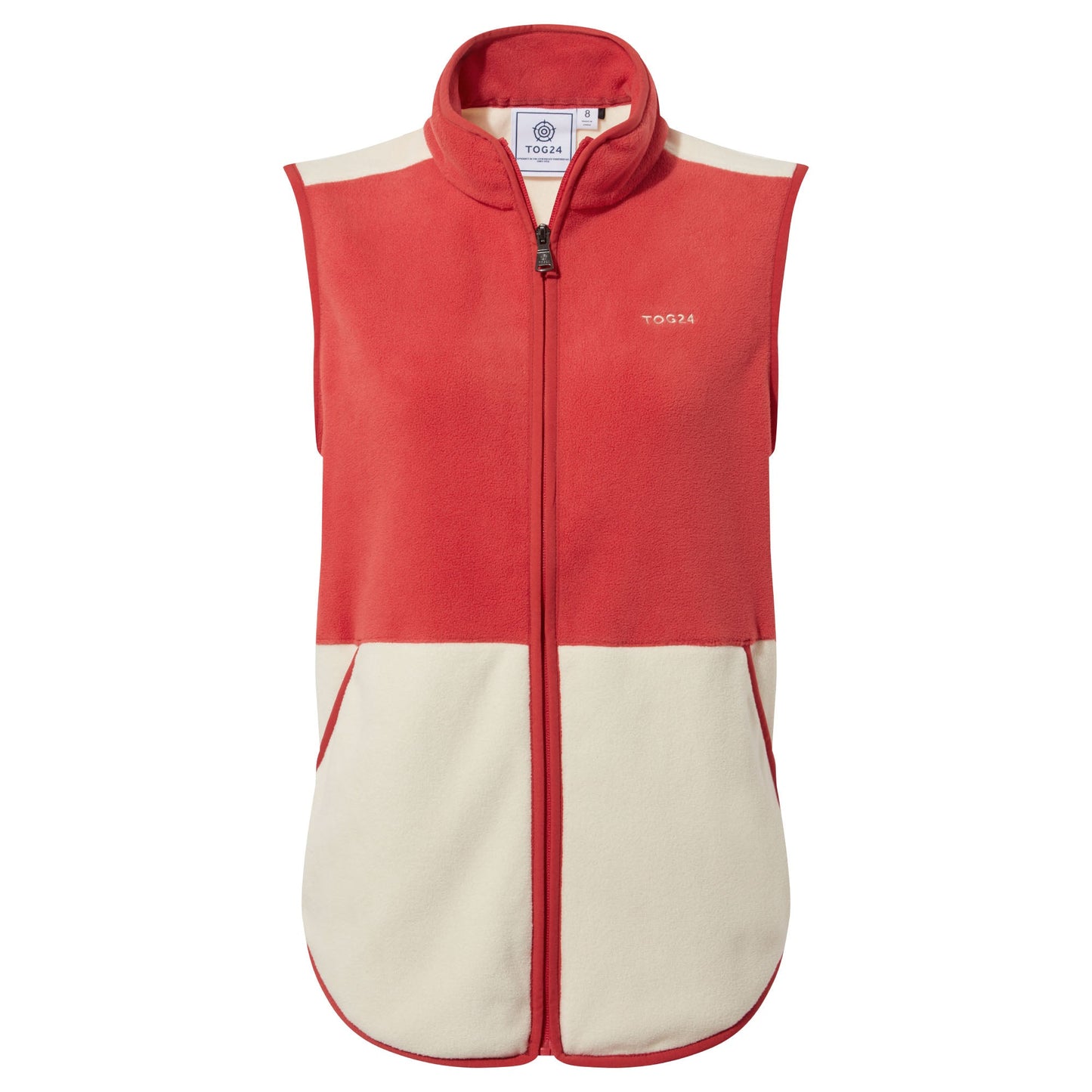 Fordley Womens Microfleece Gilet - Cranberry/Vanilla