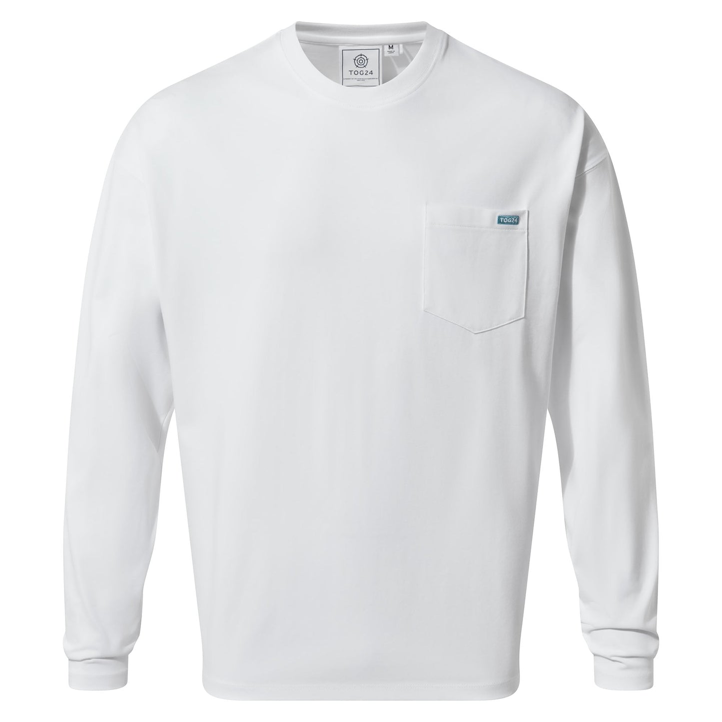 Formby Mens Relaxed Fit Long Sleeve Supersoft Jersey T-Shirt - Optic White