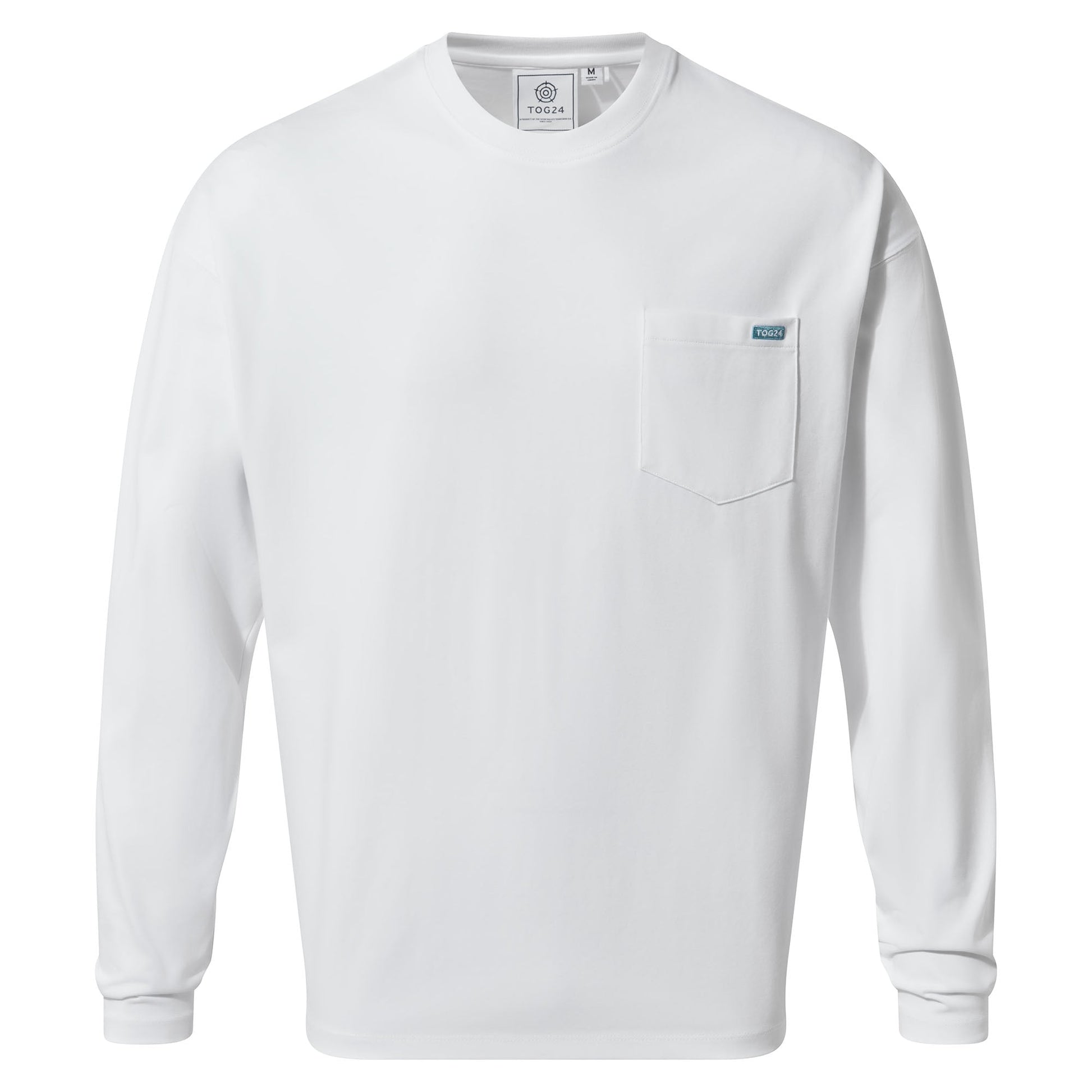 Formby Mens Relaxed Fit Long Sleeve Supersoft Jersey T-Shirt - Optic White