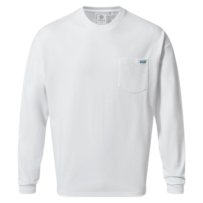 Formby Mens Relaxed Fit Long Sleeve Supersoft Jersey T-Shirt - Optic White