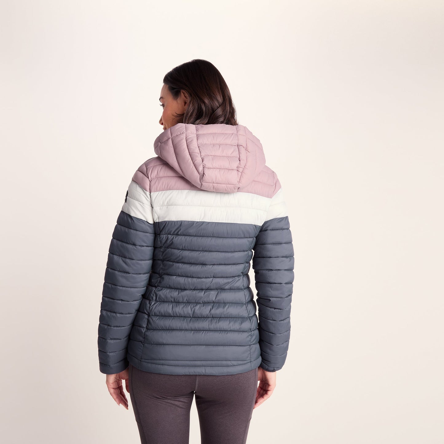 Garriston Womens Lightweight Padded Jacket - Washed Blue/Pink