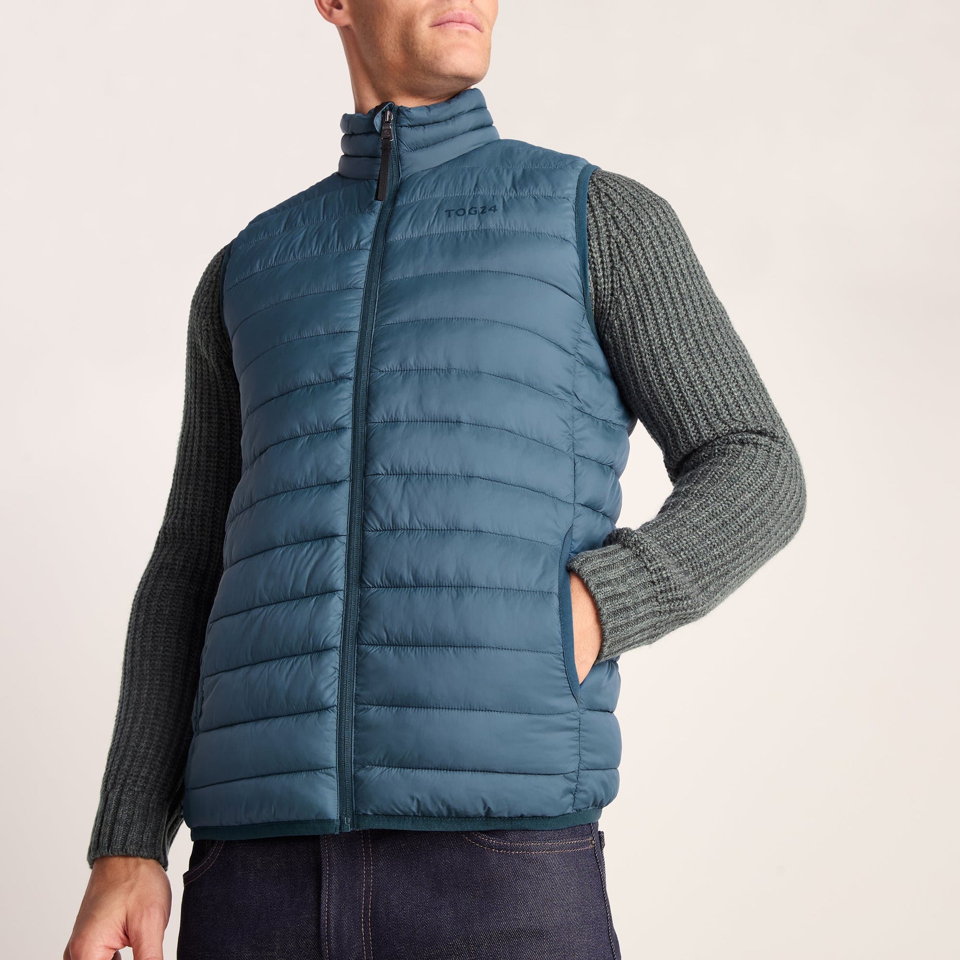 Gibson Mens Insulated Padded Gilet - Lagoon Blue