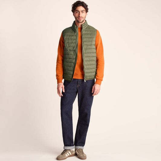 Gibson Mens Insulated Padded Gilet - Khaki