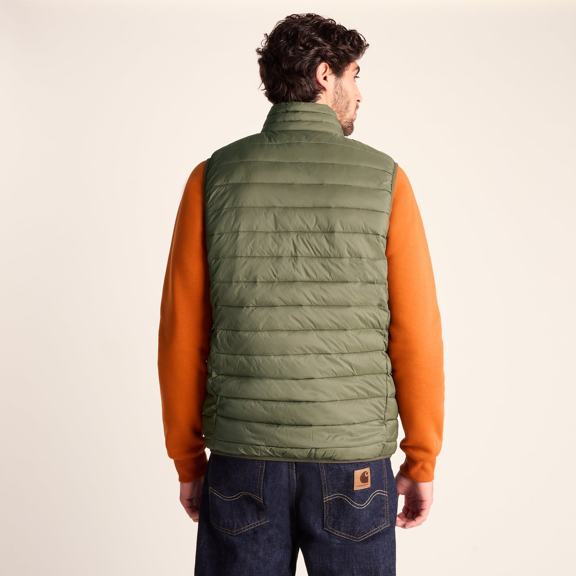 Gibson Mens Insulated Padded Gilet - Khaki
