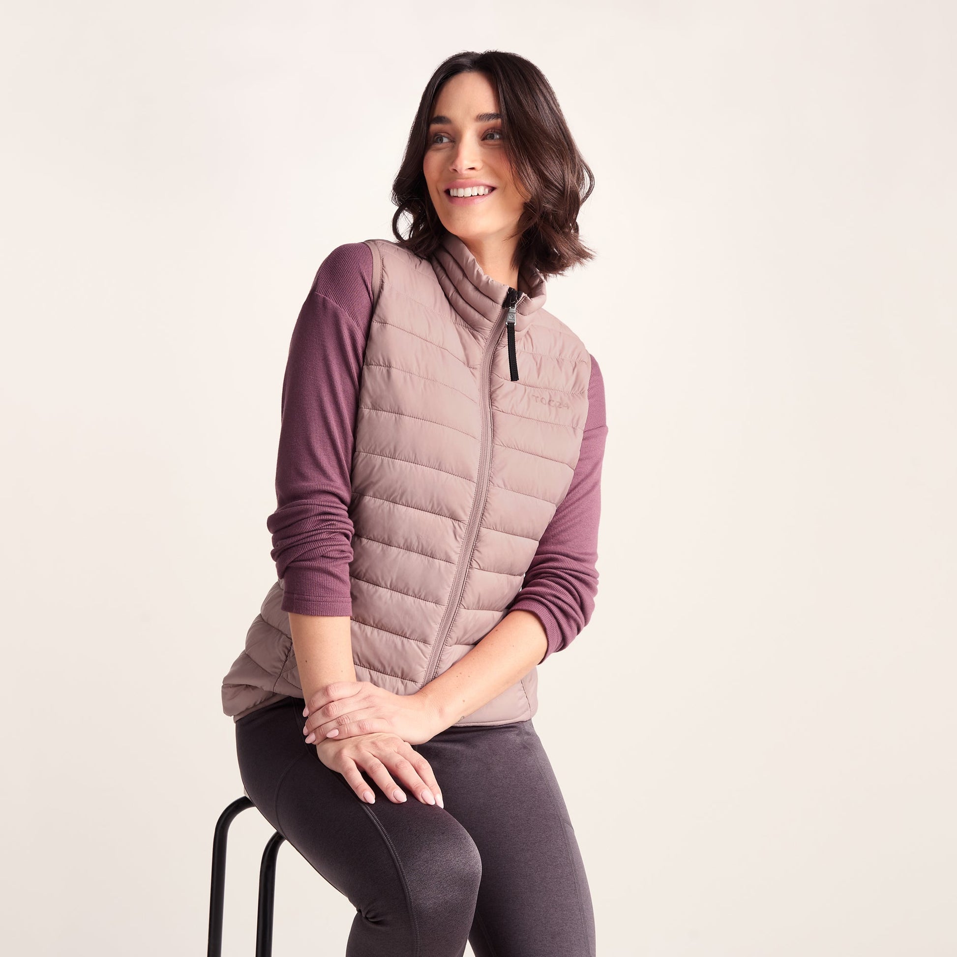 Gibson Womens Insulated Padded Gilet - Faded Pink