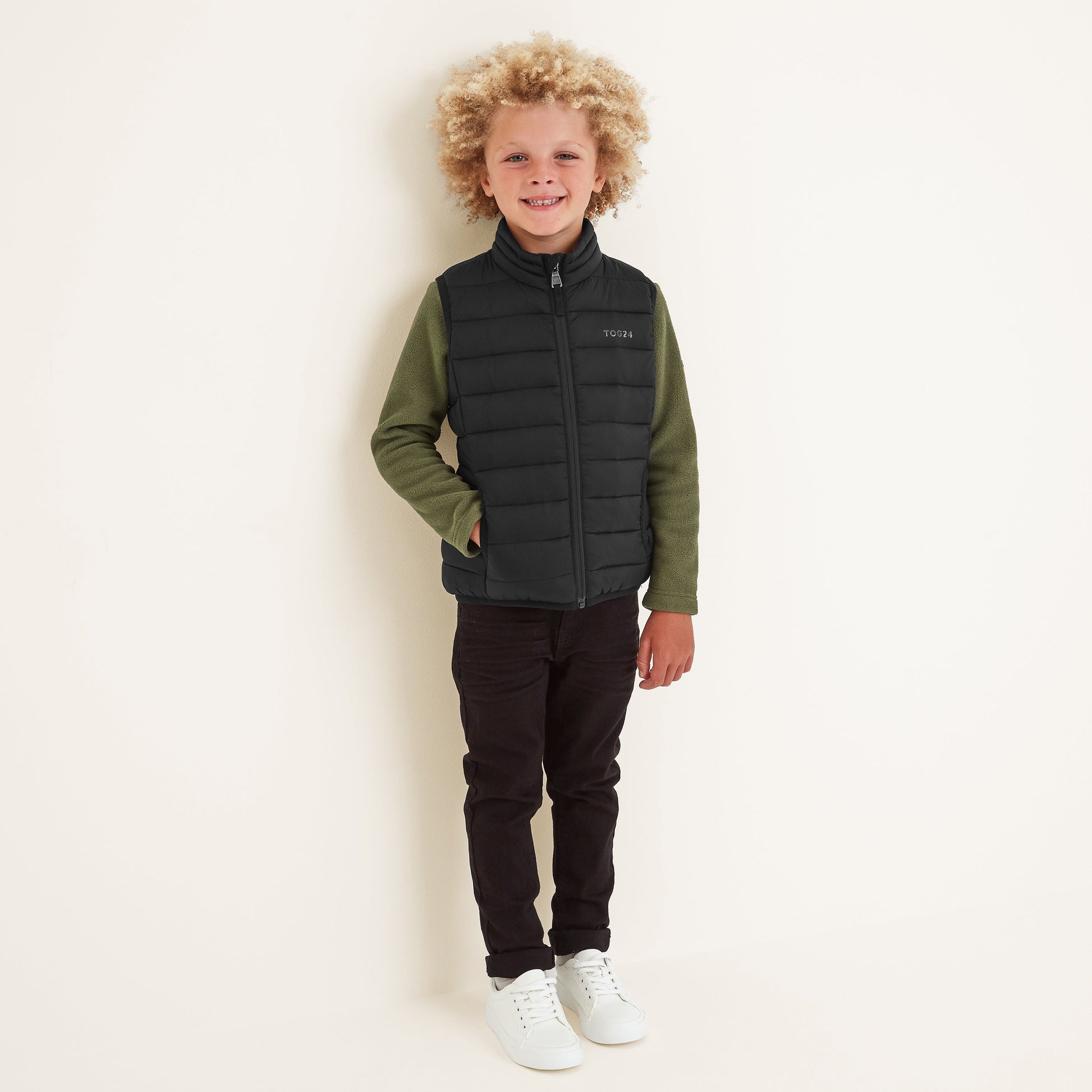 Gibson Kids Insulated Padded Gilet - Black