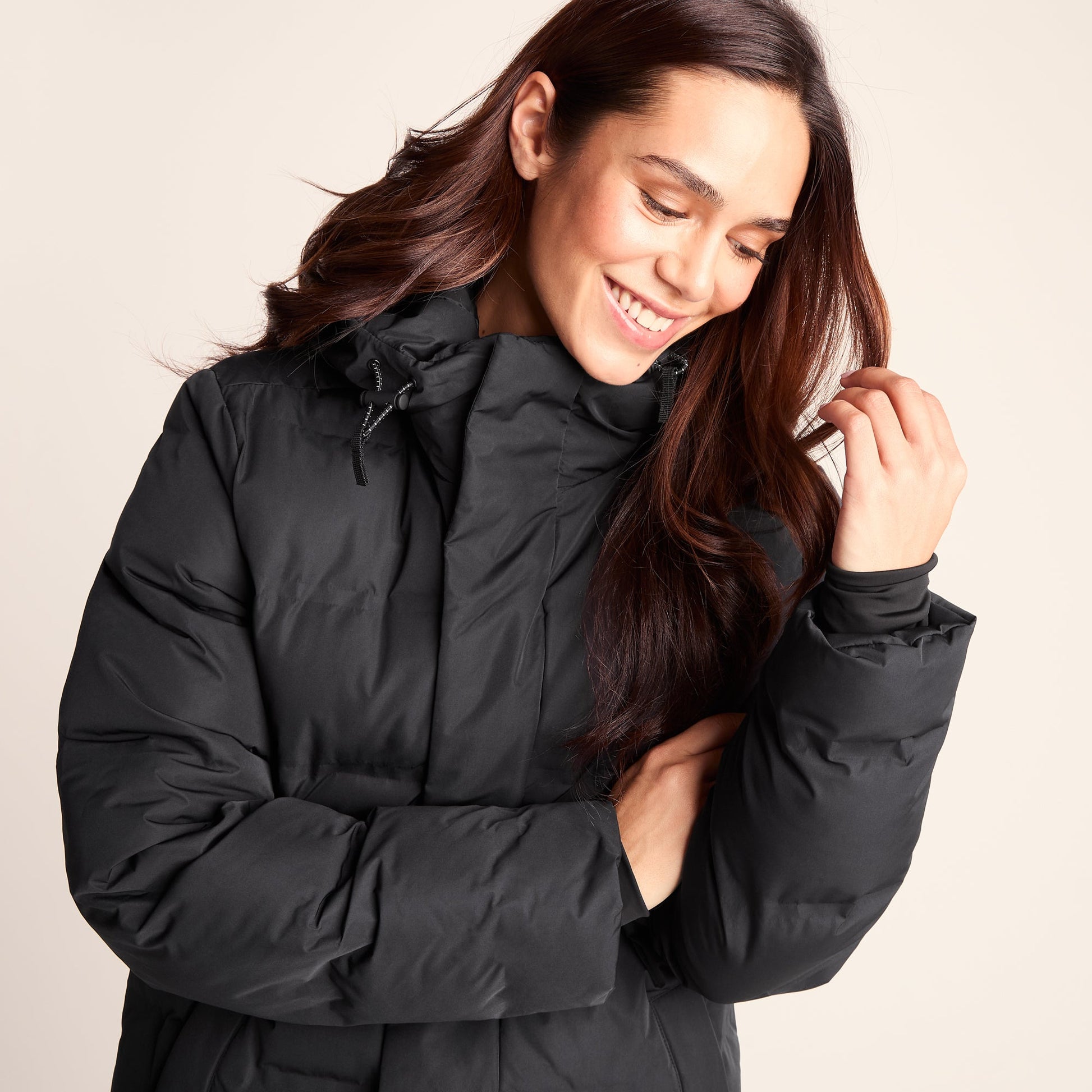 Glaston Womens Shower Resistant Insulated Parka - Black