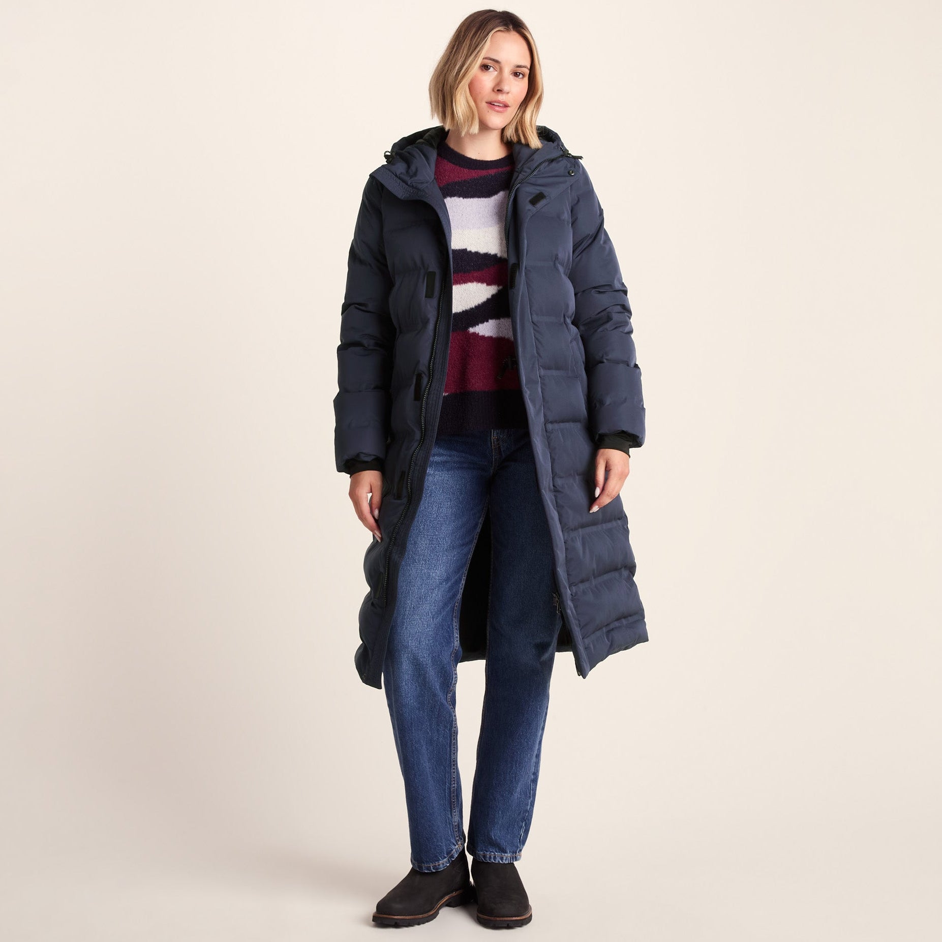 Glaston Womens Shower Resistant Insulated Parka - Dark Indigo