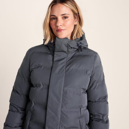 Glaston Womens Shower Resistant Insulated Parka - Washed Blue